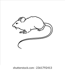 ilustración vectorial del contorno del ratón