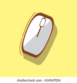 vector illustration mouse, for use in commercial display campaign tool, with stylish retro design, icon