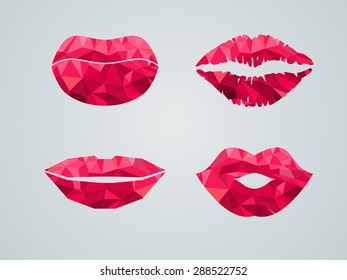 Vector illustration of  mouth. 
