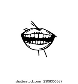 vector illustration mouth detail concept