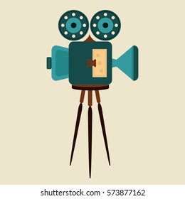 Vector illustration of movie camera