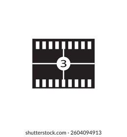 vector illustration of movie camera icon