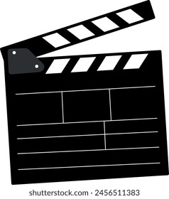 Vector illustration of movie clapperboard