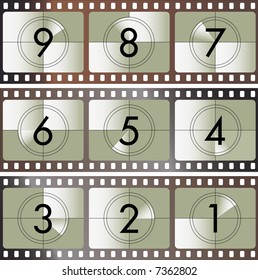 vector illustration of the movie countdown