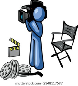 Vektorgrafik von Filmmaterial und meiner Kamera