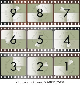 vector illustration illustration of movie countdown and my camera