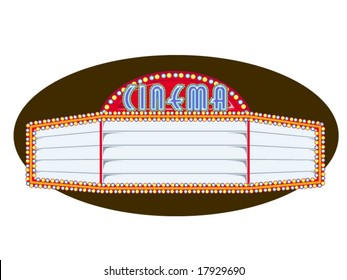 Vector Illustration Of A Movie Marquee