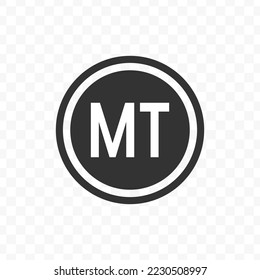 Vector illustration of Mozambican Metical coin icon in dark color and transparent background(png).