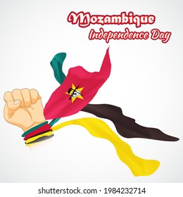 vector illustration for Mozambique independence day. 