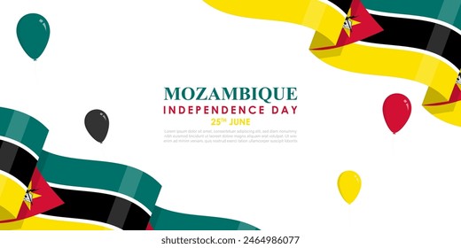 Vector illustration of Mozambique Independence Day 25 June social media feed template