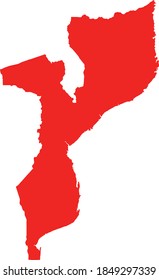 ilustración vectorial del mapa de Mozambique