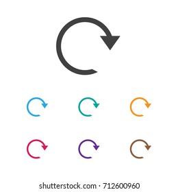 Vector Illustration Of Mp3 Symbol On Repeat Icon. Premium Quality Isolated Refresh Element In Trendy Flat Style.