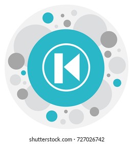 Vector Illustration Of Mp3 Symbol On Last Icon. Premium Quality Isolated Previous Element In Trendy Flat Style.