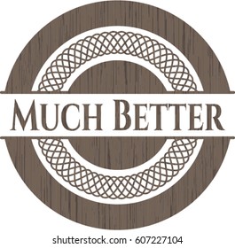 Vector Illustration of Much Better wood icon or emblem

