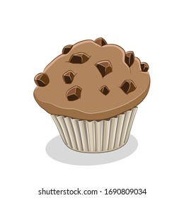 Ilustração vetorial do ícone Muffin em um fundo branco
