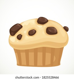 Vector illustration muffin isolated on white background