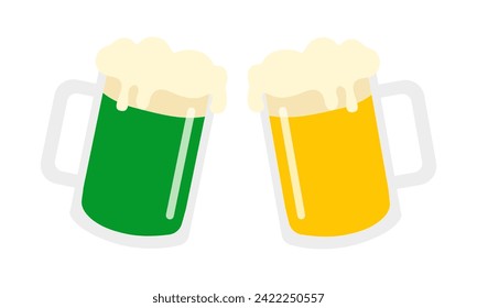 Vector illustration with mug of beer