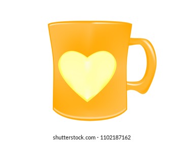 Vector and illustration of mug by mesh tool.
