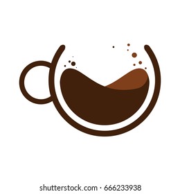 Vector Illustration. Mug Of Coffee. Logo Of The Coffee House.