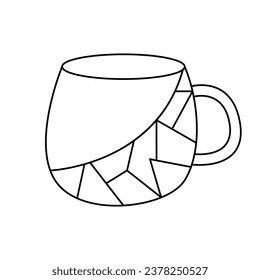 Vektorgrafik eines Schornsteins im Doodle-Stil. Einzeln auf weißem Hintergrund