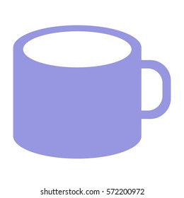 Vector Illustration of Mug Icon in Violet