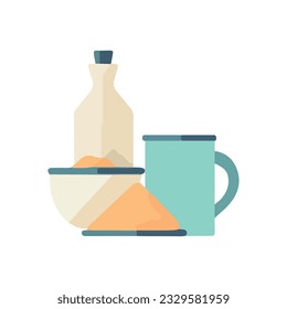 Vector illustration of a mug shaped drink container icon isolated
