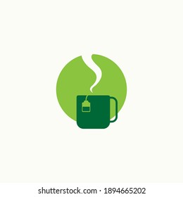 Ilustración vectorial de una taza y un vaso de té para un icono, símbolo o logotipo
