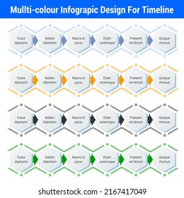 Vector Illustration for Mullti-colour Infographic Design For Timeline EPS10