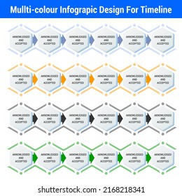 Vector Illustration For Mullti-colour Infograpic Design For Timeline