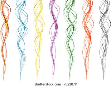 Vector Illustration of Multi Color Flowing Elements