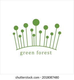 Vector illustration of multi dot tree