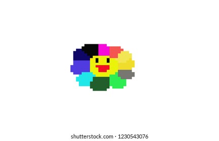 vector illustration of 
Multicolor flowers
