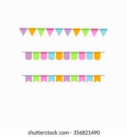 Vector illustration of multicolor garland