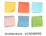 Vector illustration of multicolor post it notes isolated on white background.