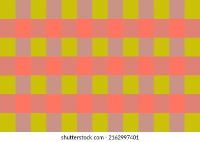 Vector illustration of multicolored checkered square shapes.