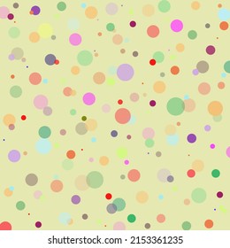 Vektorgrafik eines mehrfarbigen Kreises. die kein festes Muster wie Rosa, Grün, Gelb, Rot, Orange, Blau auf hellgelbem Hintergrund für den Hintergrund haben.