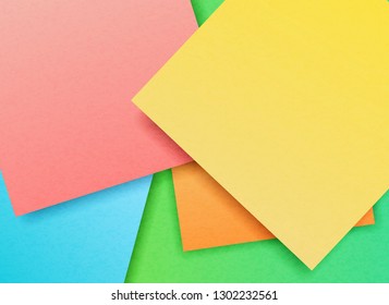 Vector illustration of multicolored craft paper in abstract style.