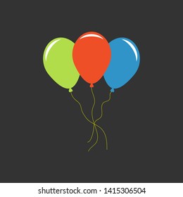 Vector illustration of multicolored festive balls