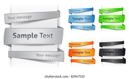 Vector illustration of multicolored labels