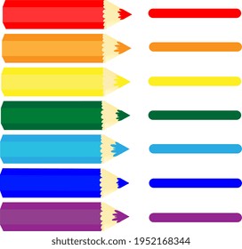 Vector illustration of multi-colored pencils, there is a place to insert text.