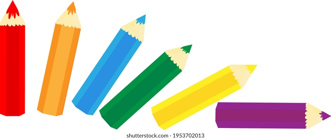Vector illustration of multi-colored pencils, there is a place to insert text.