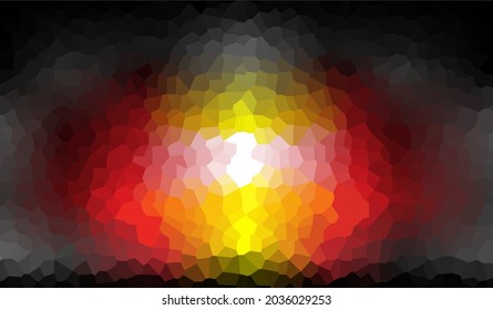 Vektorgrafik. mehrfarbige Polyhedronen. Geometrische Zahlen.