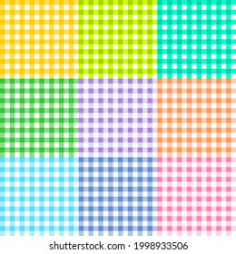 Vector illustration of multicolored squares on white as a background or wallpaper.