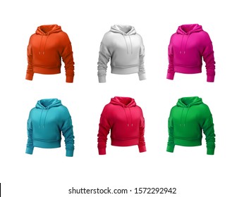 vector illustration of multi-colored sweatshirts