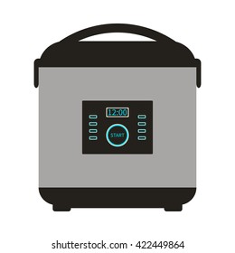 Vector illustration of multicooker icon. Isolated on white background.