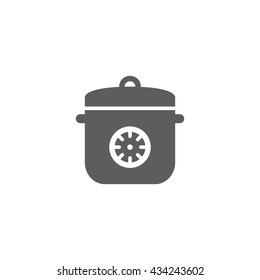Vector illustration of multicooker icon on white background