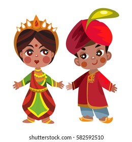 Vector illustration of multicultural national children