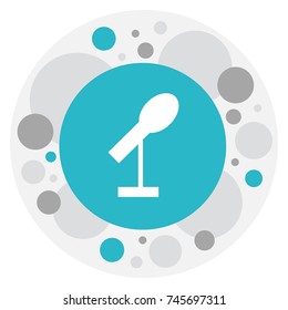 Vector Illustration Of Multimedia Symbol On Media Interview Icon. Premium Quality Isolated Journalism Equipment  Element In Trendy Flat Style.