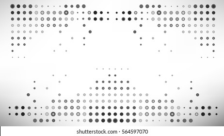 Vector illustration multiple grey dot abstract background