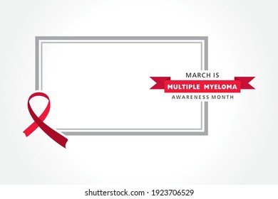 Vector illustration of Multiple Myeloma (Type of bone marrow cancer) Awareness Month observed in the month of March 